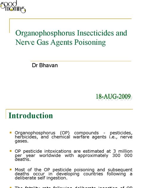 Organophosphorus Insecticides And Nerve Gas Agents Poisoning Pdf
