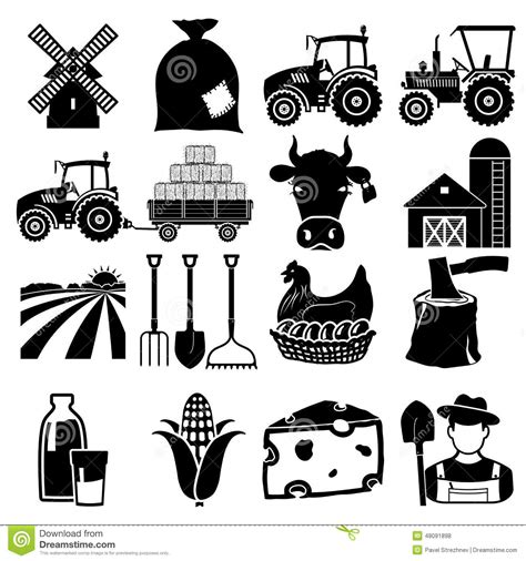 Farm icon stock vector. Illustration of farming, icon - 48091898