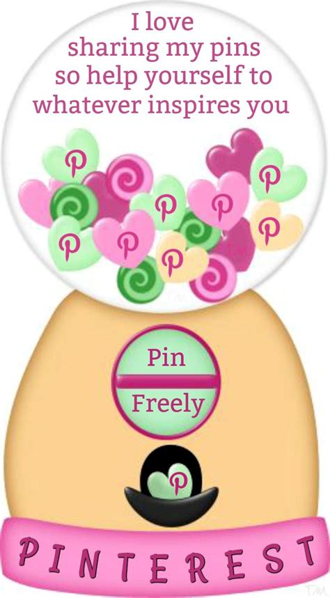 A Pin Freezer With Pink And Green Candies In It S Top Saying I Love Sharing My Pins So Help