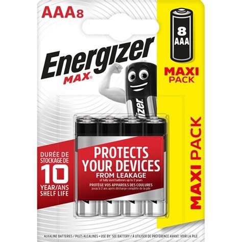 Pilas Alcalinas Max Power Aaa Lr Blister Unidades Energizer