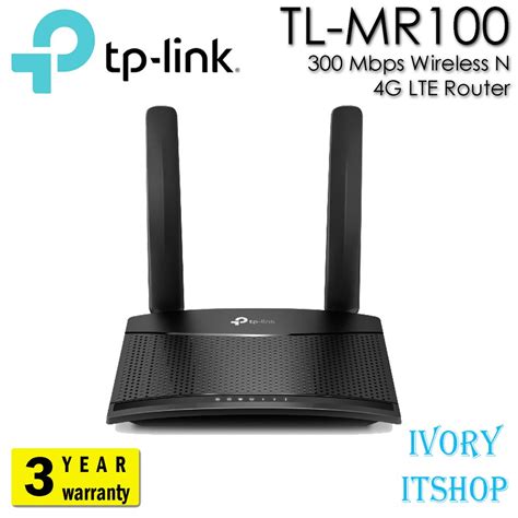 Tp Link Tl Mr100 300 Mbps Wireless N 4g Lte Router Mr100ivoryitshop Ibhpa1mhyd Thaipick