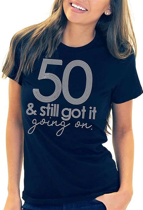 It S My Birthday Women S 50th Birthday Rhinestone Shirt By Amazon Ca