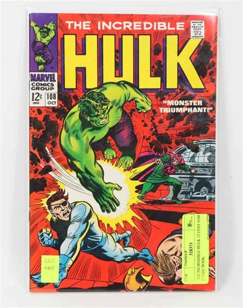 The Incredible Hulk 12 Cent 108 Comic Book Kastner Auctions