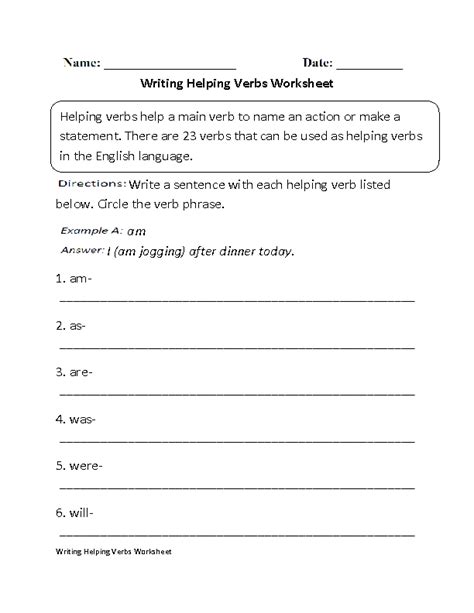 These helping verbs worksheets are perfect to teach kids about helping verbs. Helping Verbs Worksheets | Writing Helping Verbs Worksheet