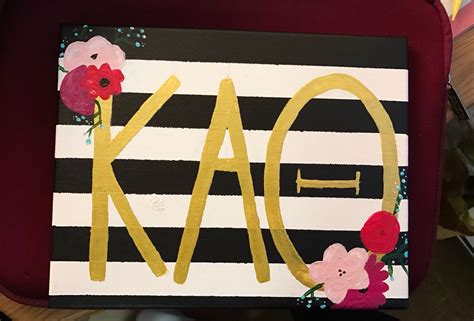 Kappa Alpha Theta Sorority Canvas Kate Spade Themed Crafts For Big