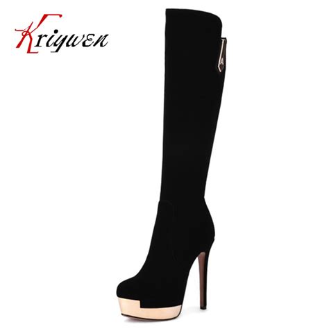 factory discount sexy round toe over the knee high boots winter fashion women shoes lady s thin