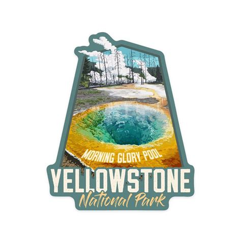 Yellowstone National Park Wyoming Morning Glory Pool Contour