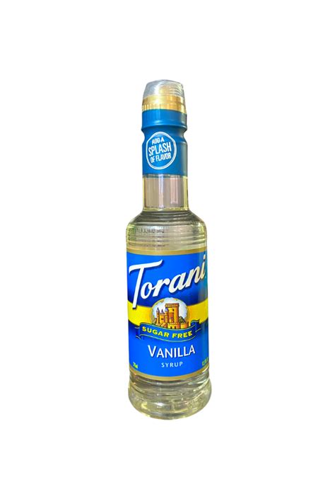 Torani Sugar Free Vanilla Syrup Zero Calorie Authentic Coffeehouse