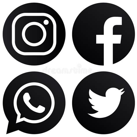 Conjunto De Logotipos Do Facebook Instagram E Whatsapp Fotografia