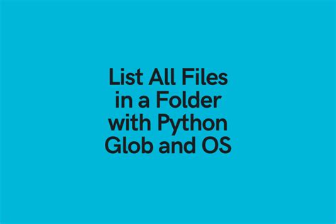 How To List All The Files In A Directory In Python Stackhowto Vrogue