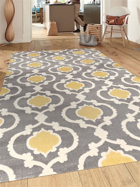 Gray Yellow Rugs Area Rugs Carpet Flooring Area Rug Decor Modern Rugs 5