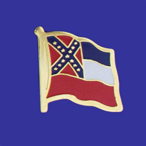 Mississippi Single Flag Lapel Pin Fredsflags