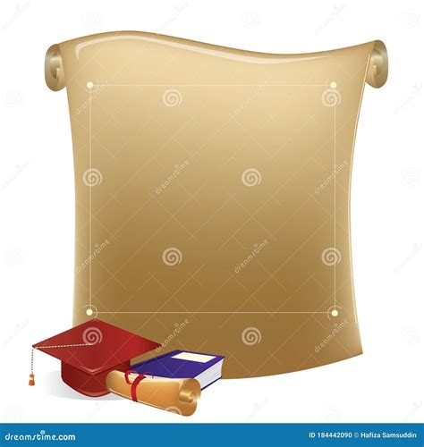 Graduation Scroll Vector Illustration Decorative Background Design