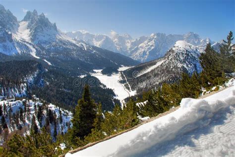 Alps Winter Dolomites Italy 2007 Stock Image Image Of Forest