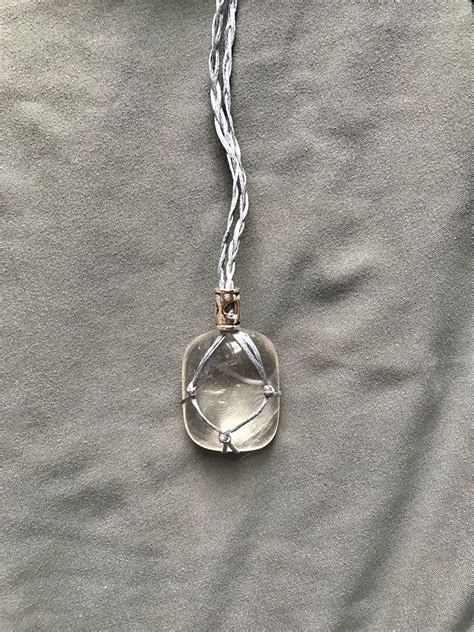 Clear Quartz Healing Crystal Necklace By Oliviahannahardin On Etsy