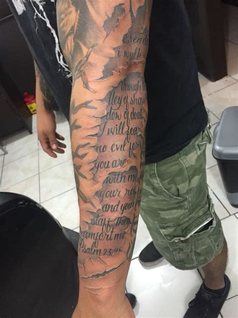 Psalms 234 Forearm Tattoo Men Broken Tattoo Death Tattoo