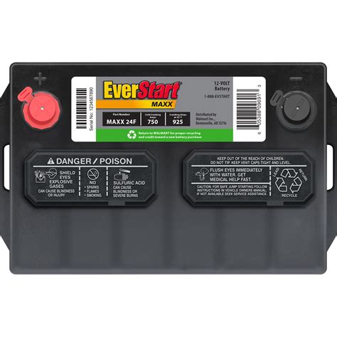 Everstart Maxx Lead Acid Automotive Battery Group Size 24f 12 Volt