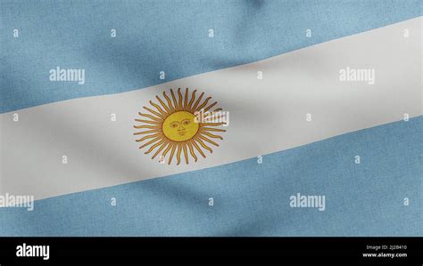 national flag of argentina waving 3d render republic argentine flag textile designed by manuel
