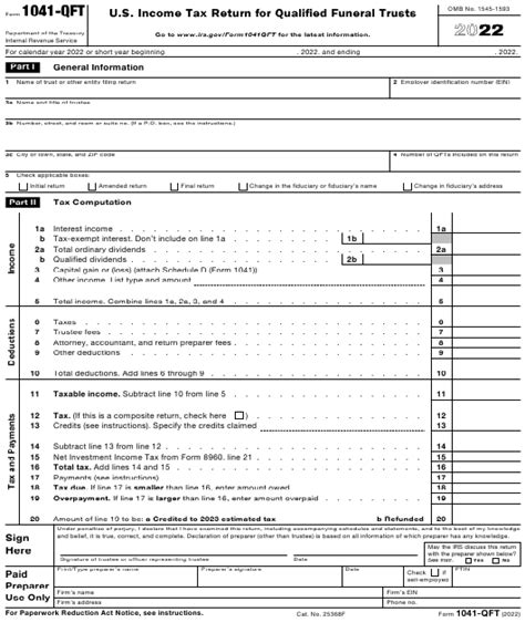 Irs Form 1041 Qft 2022 Fill Out Sign Online And Download Fillable