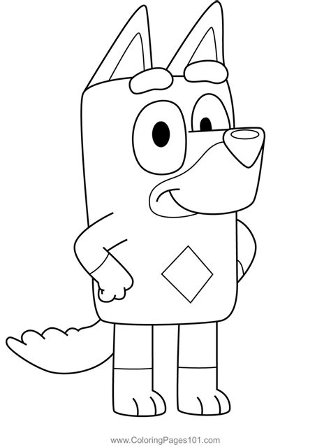 Rusty Bluey Coloring Page For Kids Free Bluey Printable Coloring