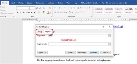 Kegunaan Find And Replace Pada Microsoft Word Yang Harus Anda Tahu