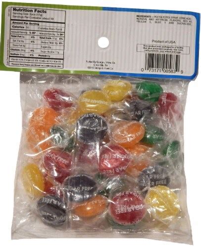 George J Howe Company Sugar Free Assorted Fruit Buttons 6 Oz King