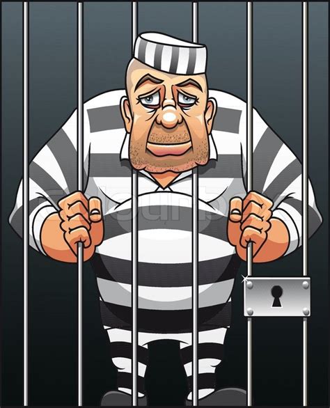 Captured Danger Prisoner In Cartoon Stock Vector Colourbox