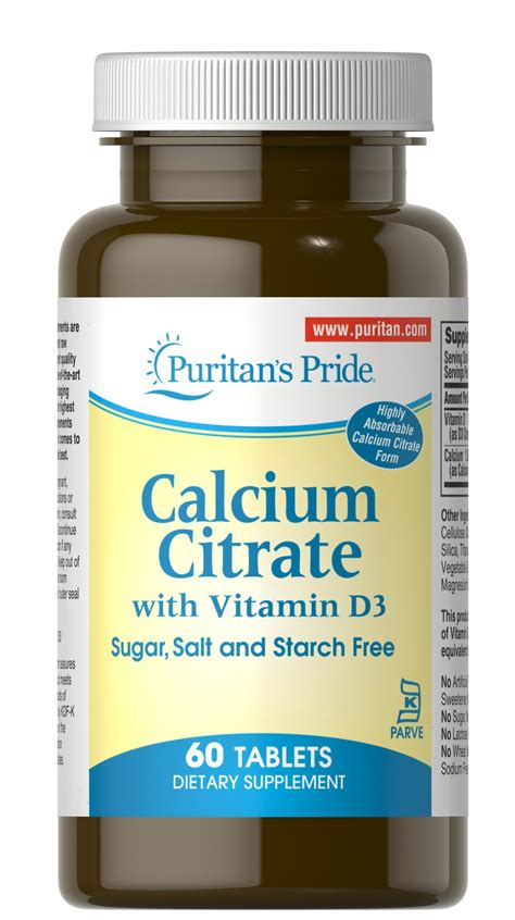 Maybe you would like to learn more about one of these? Calcium Citrate with Vitamin D Kosher 60 Tablets | Calcium ...