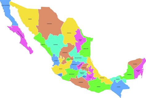 Mexico Map With States Mexico State Bing Images Mexico Map Mexico