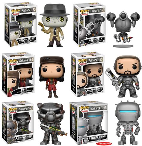 Funko Pop Games Fallout 4 Complete Set Of 6 Including 6 Liberty