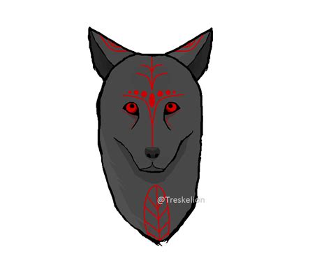 Red Eyed Wolf With Red Markings By Treskelion On Deviantart