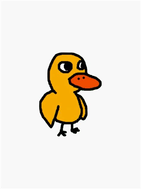 The Duck From The Duck Song Sticker For Sale By Chickinduck Redbubble