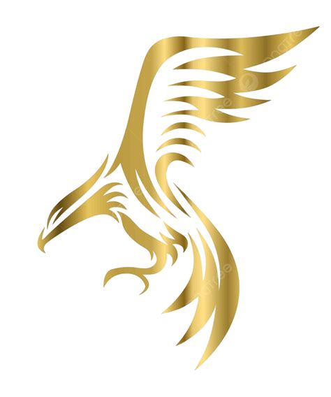 Logotipo Vectorial Dorado Del águila Que Vuela Vector Png Aislado