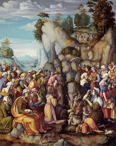 Moses Striking The Rock 1525 Painting By Francesco Bacchiacca Fine