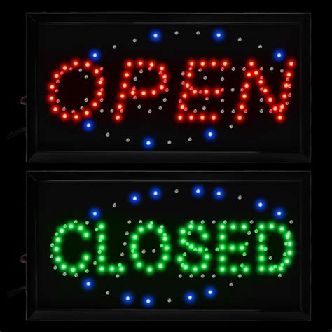 1019 Animated Motion Led Business 2 In 1 Open Closed Sign Onoff Switch Light Neon