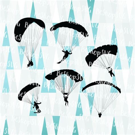 Parachutist Svg Parachutism Svg Parachute Svg Free Fall Etsy
