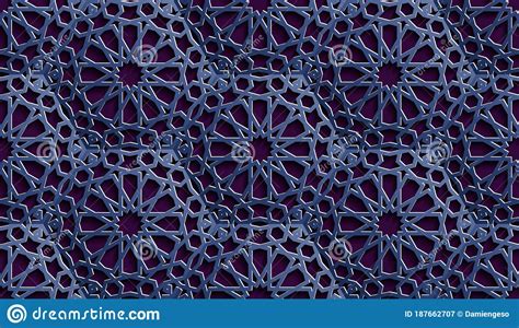 Islamic Seamless Pattern With Stars Vector Background Stock Vector