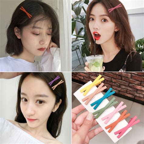 Fashion Color Hair Clip Girl Cute Korean Candy Color Bangs Hair