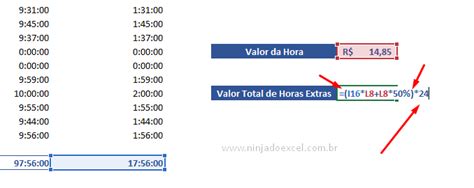 Como Calcular Horas Trabalhadas No Excel Ninja Do Excel