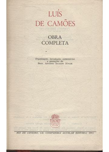 Sebo do Messias Livro Luís de Camões Obra Completa