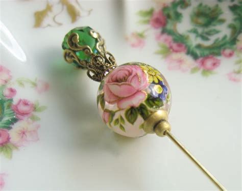 Sweet Floral Hat Pin Hat Pins Antique Hats Beaded Hat