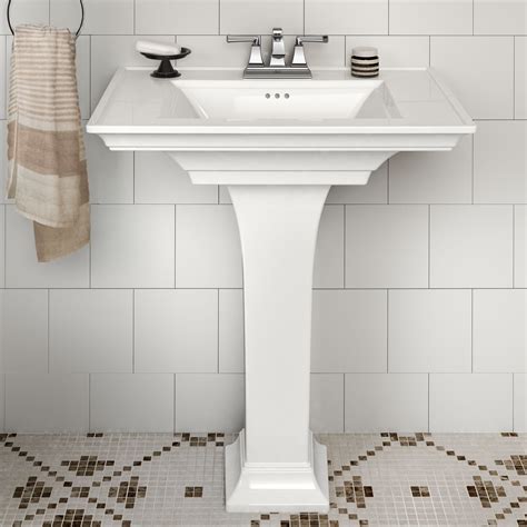 Town Square® S 4 Inch Centerset Pedestal Sink Top And Leg Combination