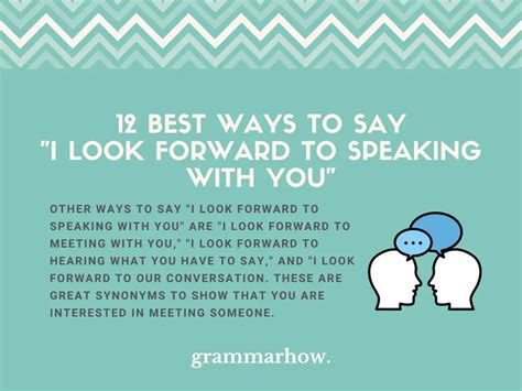 12 Best Ways To Say I Look Forward To Speaking With You 2024