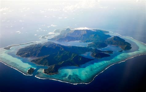 Nature Landscape Aerial View Island Atolls Tropical Sea Beach