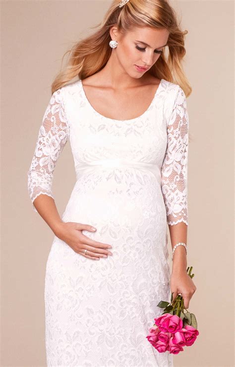Katie Maternity Wedding Gown Long Ivory Maternity Wedding Dresses