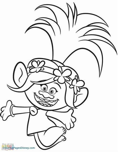 Trolls Coloring Pages Poppy And Branch