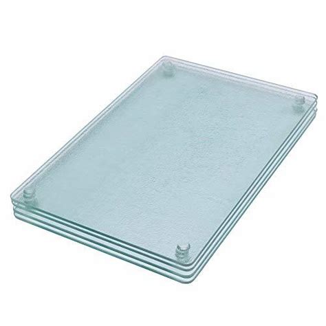 Square Clear Tempered Glass Cutting Board Set 4 Pcs 7 75“x11 75 Tableware Kit Cutting Boards