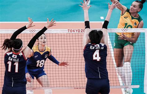 Veteran Duelthe Korean Womens Volleyball Team Loses 0 3 Without Suspense The Brazilian Women