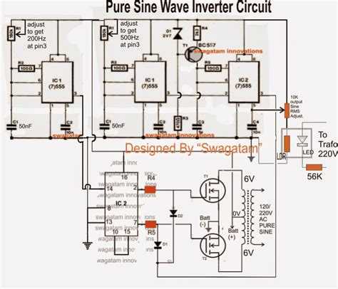 Schematic Inverter Pure Sine Wave Wiring Draw