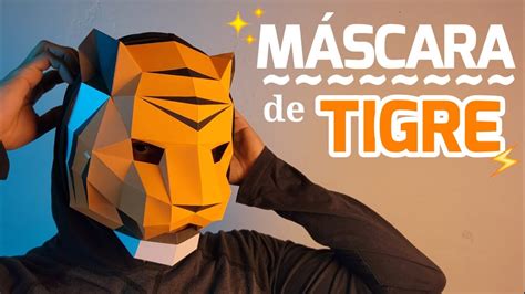 Cómo hacer una Máscara de Tigre con Cartulina para Fiestas o Carnavales